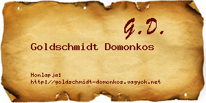 Goldschmidt Domonkos névjegykártya
